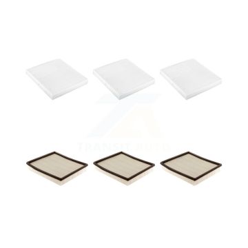 3x Air + 3x Cabin Filter (6 Total) Kit For 2009 Dodge Ram 2500 5.9L 2" Pleat KFL-101143