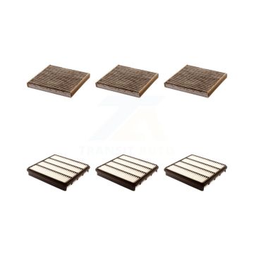 3x Air + 3x Cabin Filter (6 Total) Kit For Toyota Tundra Sequoia Lexus LX570 Land Cruiser KFL-101224