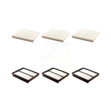 3x Air + 3x Cabin Filter (6 Total) Kit For Kia Sorento Hyundai Santa Fe KFL-101303