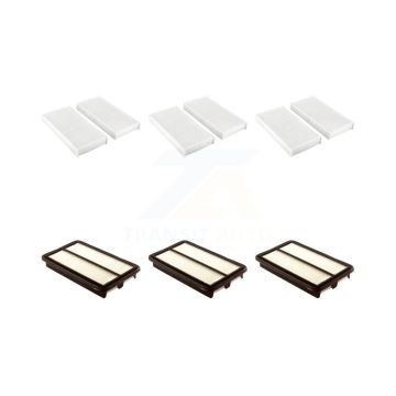 3x Air + 3x Cabin Filter (6 Total) Kit For 2007-2011 Honda Element KFL-101312