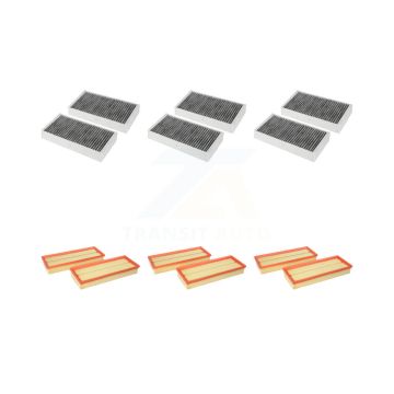 3x Air + 3x Cabin Filter (6 Total) Kit For Mercedes-Benz ML350 R350 GL450 GL550 ML550 KFL-101336