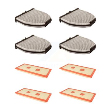 4x Air + 4x Cabin Filter (8 Total) Kit For Mercedes-Benz C300 GLK350 E350 C350 E300 E400 KFL-101532