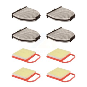 4x Air + 4x Cabin Filter (8 Total) Kit For Mercedes-Benz E400 SL450 CLS400 S450 SL400 KFL-101533