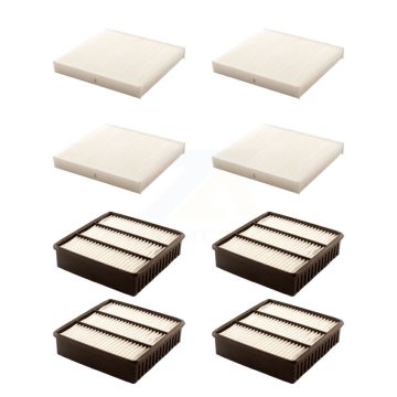 4x Air + 4x Cabin Filter (8 Total) Kit For 11 Mitsubishi Lancer Turbocharged Length 215mm KFL-101632