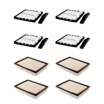 4x Air + 4x Cabin Filter (8 Total) Kit For Chevrolet GMC Sierra 1500 Silverado 2500 HD XL KFL-101662