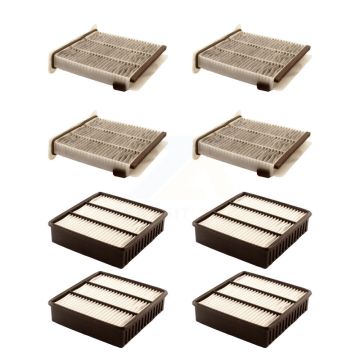 4x Air + 4x Cabin Filter (8 Total) Kit For Mitsubishi Lancer Outlander KFL-101665