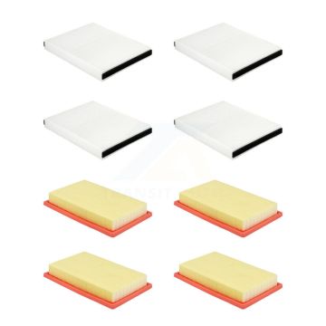 4x Air + 4x Cabin Filter (8 Total) Kit For Mercedes-Benz C300 GLC300 GLC350e Rectangular KFL-101909