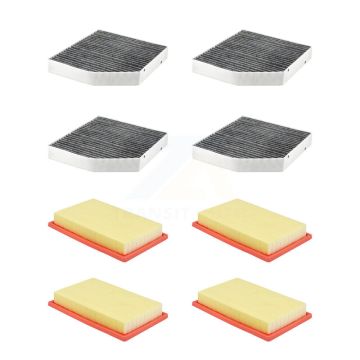 4x Air + 4x Cabin Filter (8 Total) Kit For Mercedes-Benz C300 GLC300 GLC350e Five-Sided KFL-101910