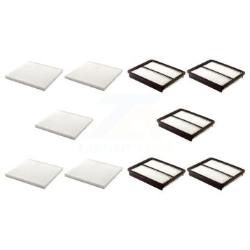 5x Air + 5x Cabin Filter (10 Total) Kit For Hyundai Kia Optima Sonata Santa Fe Azera KFL-101978