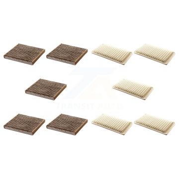 5x Air + 5x Cabin Filter (10 Total) Kit For Toyota Camry Highlander KFL-102115