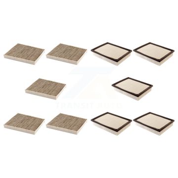 5x Air + 5x Cabin Filter (10 Total) Kit For 2017 GMC Sierra 2500 HD 6.0L KFL-102124