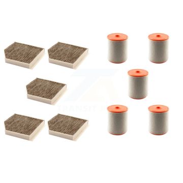 5x Air + 5x Cabin Filter (10 Total) Kit For Audi A6 Quattro A7 S6 S7 RS7 A8 KFL-102187