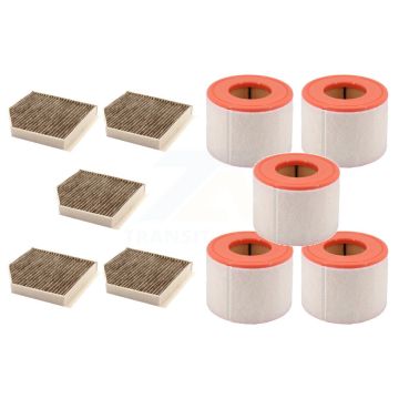 5x Air + 5x Cabin Filter (10 Total) Kit For Audi A6 Quattro KFL-102189
