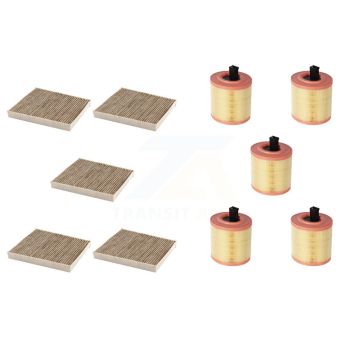 5x Air + 5x Cabin Filter (10 Total) Kit For Chevrolet Cruze Cadillac ATS KFL-102191