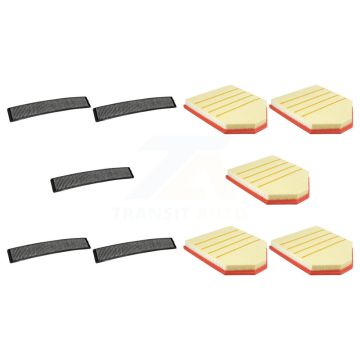 5x Air + 5x Cabin Filter (10 Total) Kit For 2011 BMW X3 3.0L with Naturally Aspirated KFL-102268