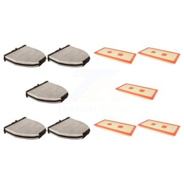 5x Air + 5x Cabin Filter (10 Total) Kit For Mercedes-Benz C300 GLK350 E350 C350 E300 E400 KFL-102276
