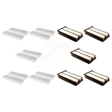 5x Air + 5x Cabin Filter (10 Total) Kit For Honda Accord Acura TL CL KFL-102332