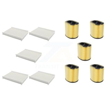5x Air + 5x Cabin Filter (10 Total) Kit For Ford F-350 Super Duty F-250 F-450 F-550 KFL-102385