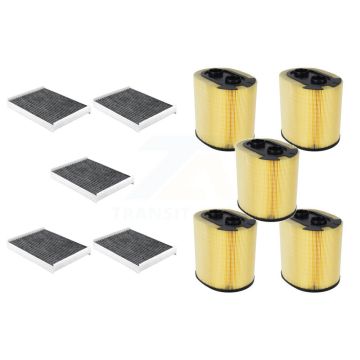 5x Air + 5x Cabin Filter (10 Total) Kit For Ford F-350 Super Duty F-250 F-450 F-550 KFL-102386