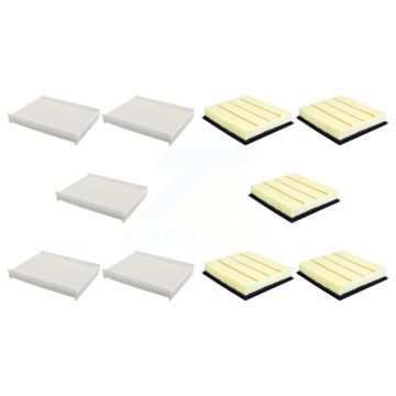5x Air + 5x Cabin Filter (10 Total) Kit For Ford F-350 Super Duty F-250 F-450 F-550 F-600 KFL-102387