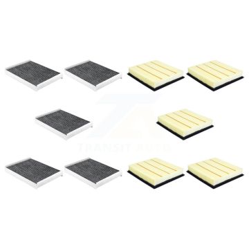 5x Air + 5x Cabin Filter (10 Total) Kit For Ford F-350 Super Duty F-250 F-450 F-550 F-600 KFL-102388