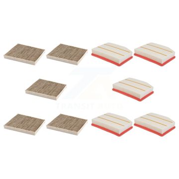 5x Air + 5x Cabin Filter (10 Total) Kit For GMC Chevrolet Silverado 1500 Sierra 2500 HD KFL-102395