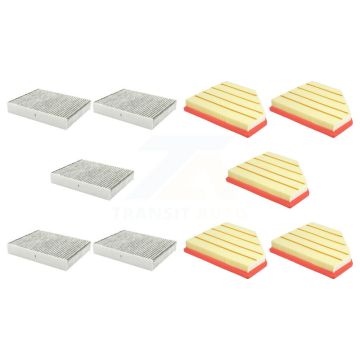 5x Air + 5x Cabin Filter (10 Total) Kit For 2019 BMW 330i xDrive GT 2.0L KFL-102401