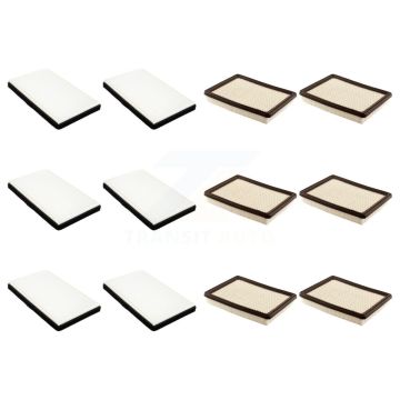 6x Air + 6x Cabin Filter (12 Total) Kit For Buick LaCrosse Chevrolet Pontiac Grand Prix KFL-102478