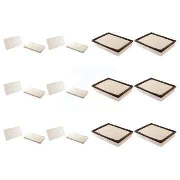 6x Air + 6x Cabin Filter (12 Total) Kit For Chevrolet GMC Silverado 1500 Sierra 2500 HD KFL-102497