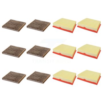 6x Air + 6x Cabin Filter (12 Total) Kit For Land Rover Range Velar Jaguar F-Pace XE XF KFL-102509