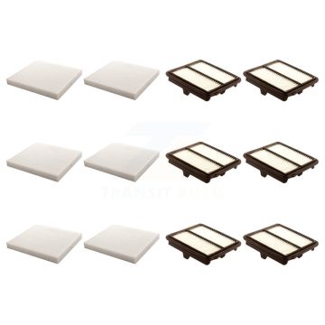 6x Air + 6x Cabin Filter (12 Total) Kit For Honda Civic Acura ILX 1.5L KFL-102517