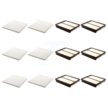 6x Air + 6x Cabin Filter (12 Total) Kit For Hyundai Sonata Kia Optima Cadenza KFL-102538