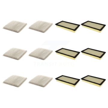 6x Air + 6x Cabin Filter (12 Total) Kit For Ford Edge Lincoln MKX Mazda CX-9 MKZ MKS MKT KFL-102549