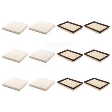 6x Air + 6x Cabin Filter (12 Total) Kit For 2008 INFINITI FX35 3.5L From 03 08;2 Required KFL-102571