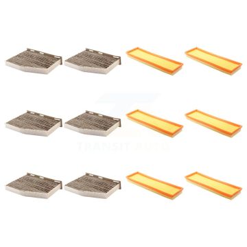 6x Air + 6x Cabin Filter (12 Total) Kit For Volkswagen Jetta Passat Golf Beetle Rabbit KFL-102574