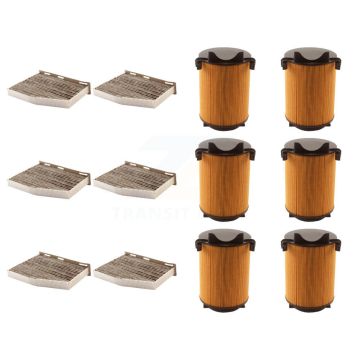 6x Air + 6x Cabin Filter (12 Total) Kit For Volkswagen Jetta Audi A3 KFL-102576