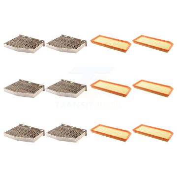 6x Air + 6x Cabin Filter (12 Total) Kit For Volkswagen Jetta Golf Passat Eos Audi GTI A3 KFL-102578