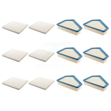 6x Air + 6x Cabin Filter (12 Total) Kit For Cadillac CTS KFL-102583