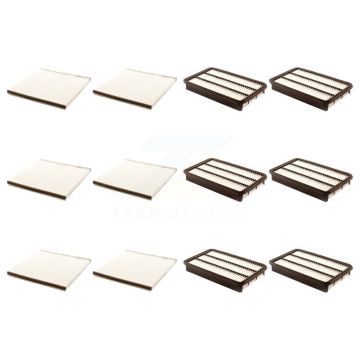 6x Air + 6x Cabin Filter (12 Total) Kit For Toyota Avalon Solara KFL-102587