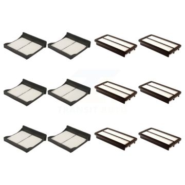 6x Air + 6x Cabin Filter (12 Total) Kit For Subaru XV Crosstrek KFL-102597