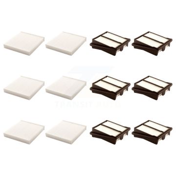 6x Air + 6x Cabin Filter (12 Total) Kit For 2007-2008 Honda Fit KFL-102599