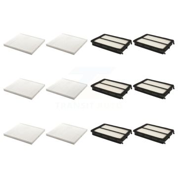6x Air + 6x Cabin Filter (12 Total) Kit For Hyundai Santa Fe Sport Kia Sedona KFL-102624