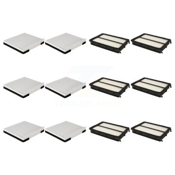 6x Air + 6x Cabin Filter (12 Total) Kit For Hyundai Santa Fe Kia Telluride KFL-102626