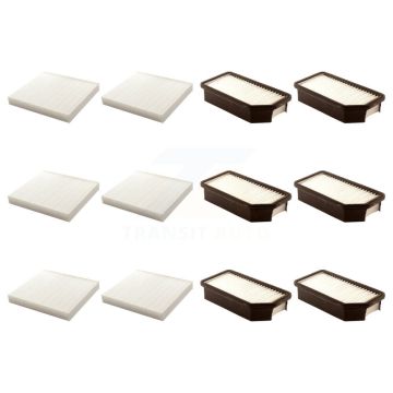 6x Air + 6x Cabin Filter (12 Total) Kit For 2010-2011 Kia Soul KFL-102643