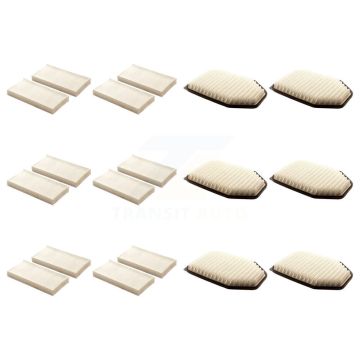 6x Air + 6x Cabin Filter (12 Total) Kit For Jeep Wrangler JK KFL-102644