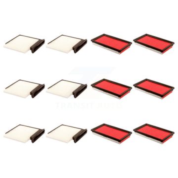 6x Air + 6x Cabin Filter (12 Total) Kit For 2007-2011 Nissan Versa KFL-102649