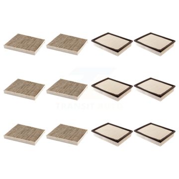 6x Air + 6x Cabin Filter (12 Total) Kit For 2017 GMC Sierra 2500 HD 6.0L KFL-102683