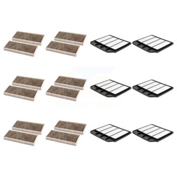 6x Air + 6x Cabin Filter (12 Total) Kit For 2017-2022 Nissan Armada Rectangular KFL-102699