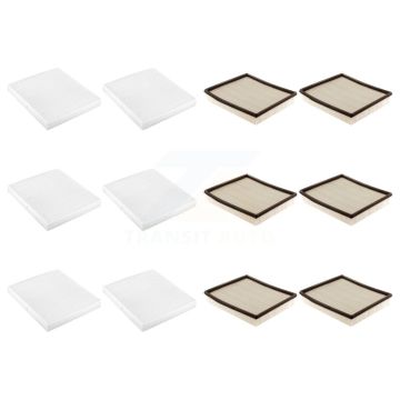 6x Air + 6x Cabin Filter (12 Total) Kit For 2009 Dodge Ram 2500 5.9L 2" Pleat KFL-102702