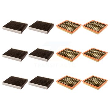 6x Air + 6x Cabin Filter (12 Total) Kit For Buick LaCrosse Chevrolet Malibu Regal Saab KFL-102708